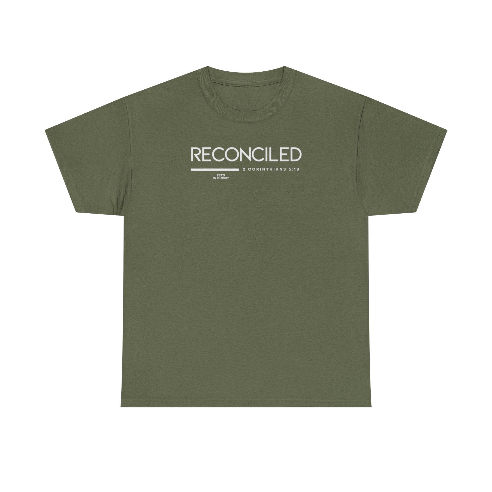 Reconciled (2 Corinthians 5:18) T-shirt
