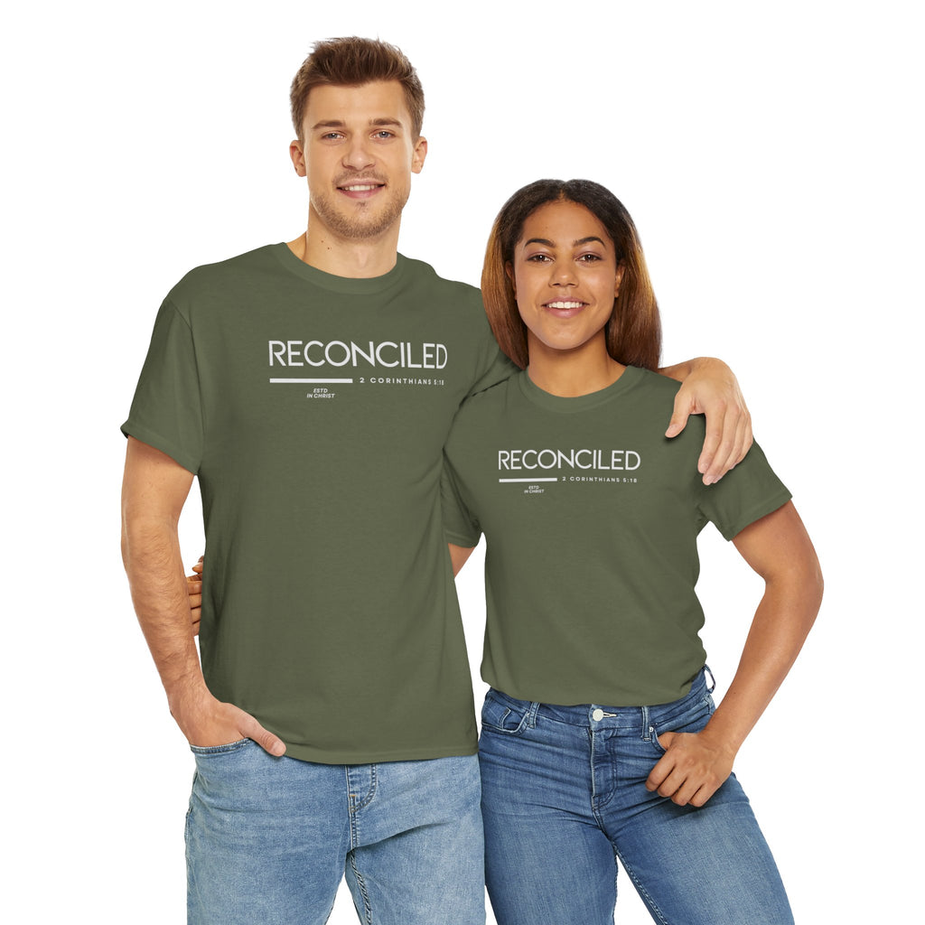 Reconciled (2 Corinthians 5:18) T-shirt