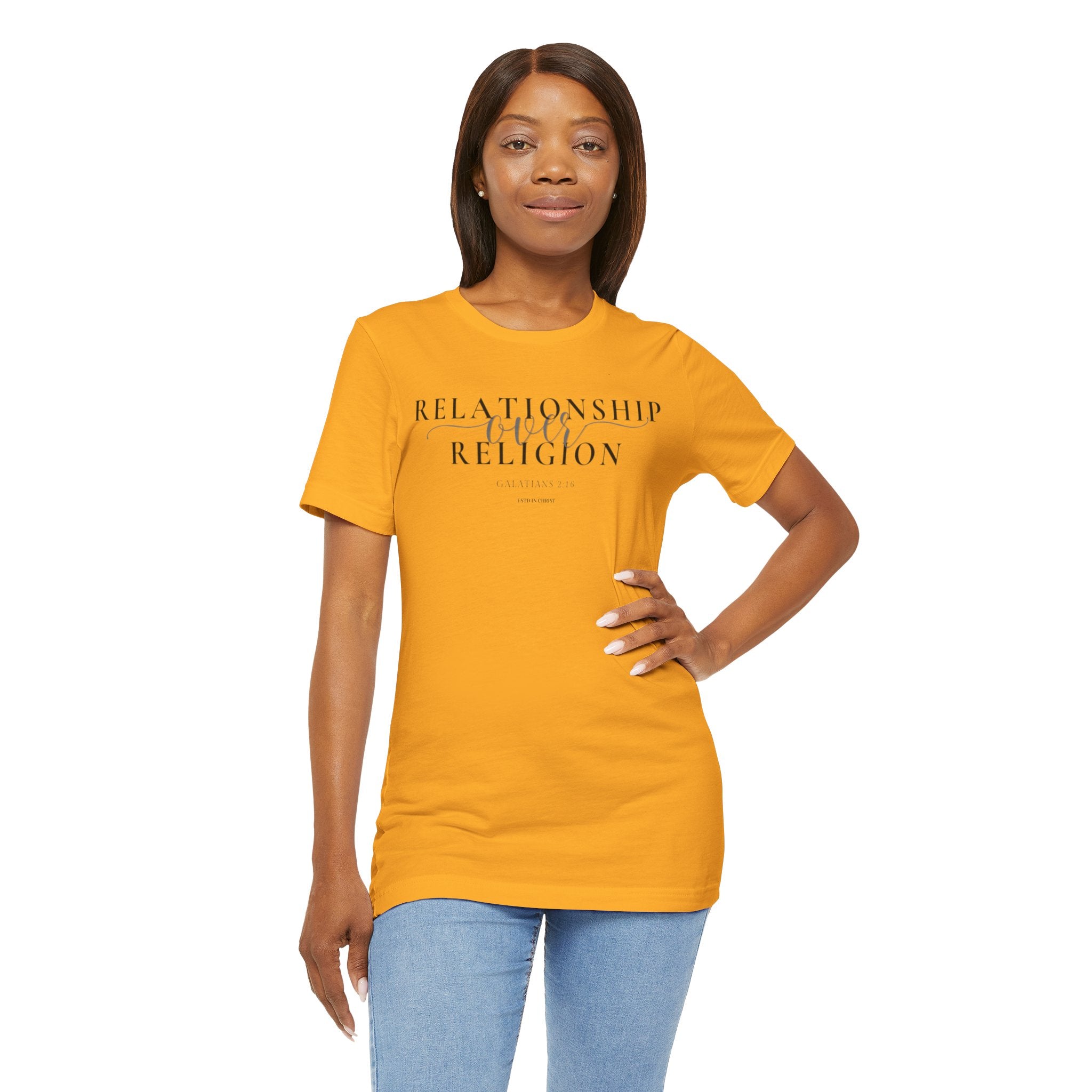 Relationship Over Religion (Galatians 2:16) T-shirt